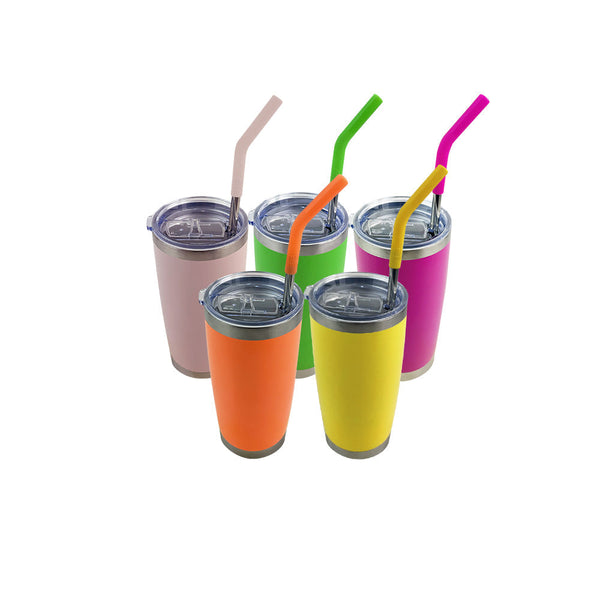 Vaso Aislante 20 oz Mate con Popote